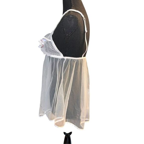 VICTORIAS SECRET I DO COLLECTION BRIDAL WHITE  FLY AWAY NIGHTIE Large - Picture 3 of 5